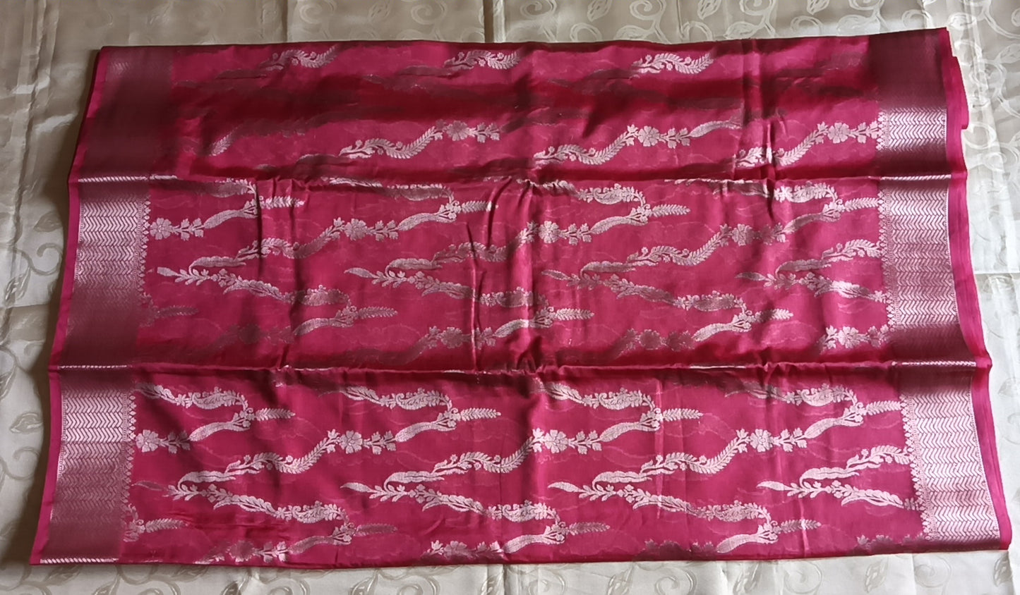 Banarasi Warm Silk Weaving Saree - Dark Pink