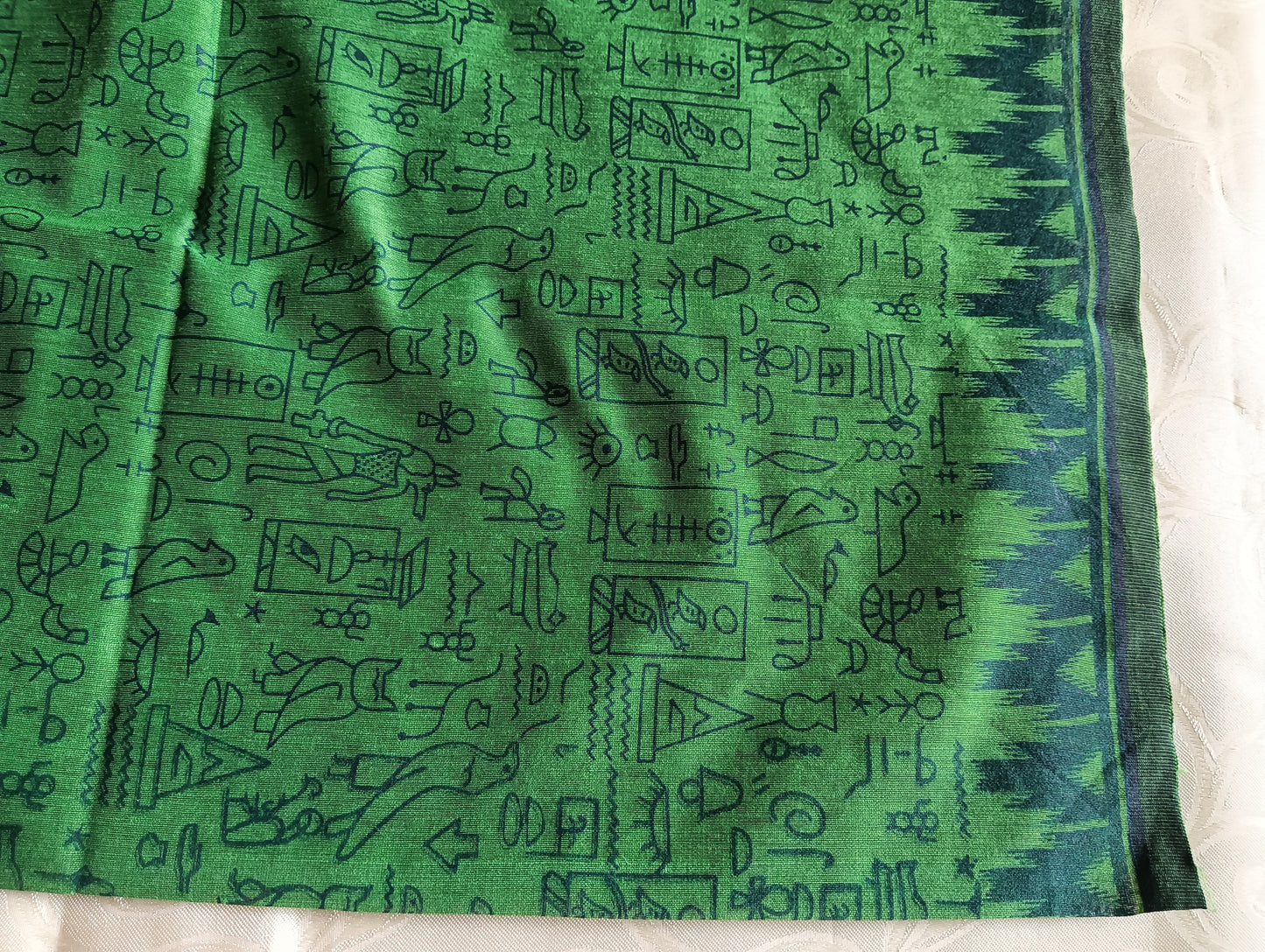 Bengal Handloom Cotton Saree With Contrast Pallu - Green Colour