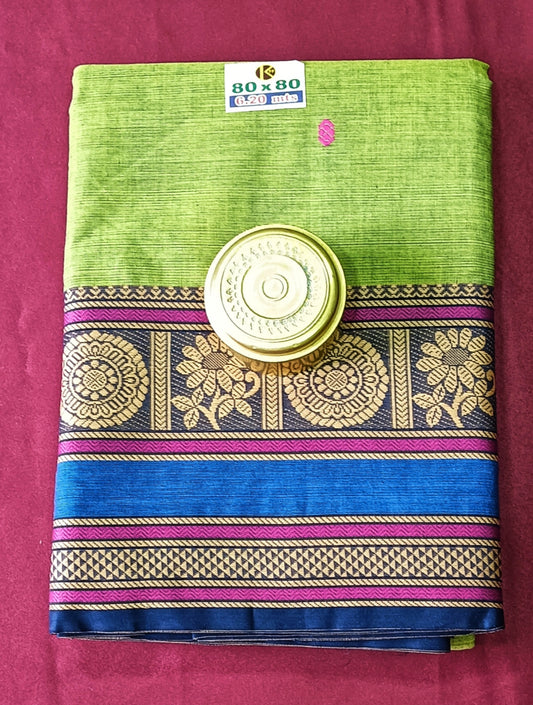 South Cotton Saree - Light Green