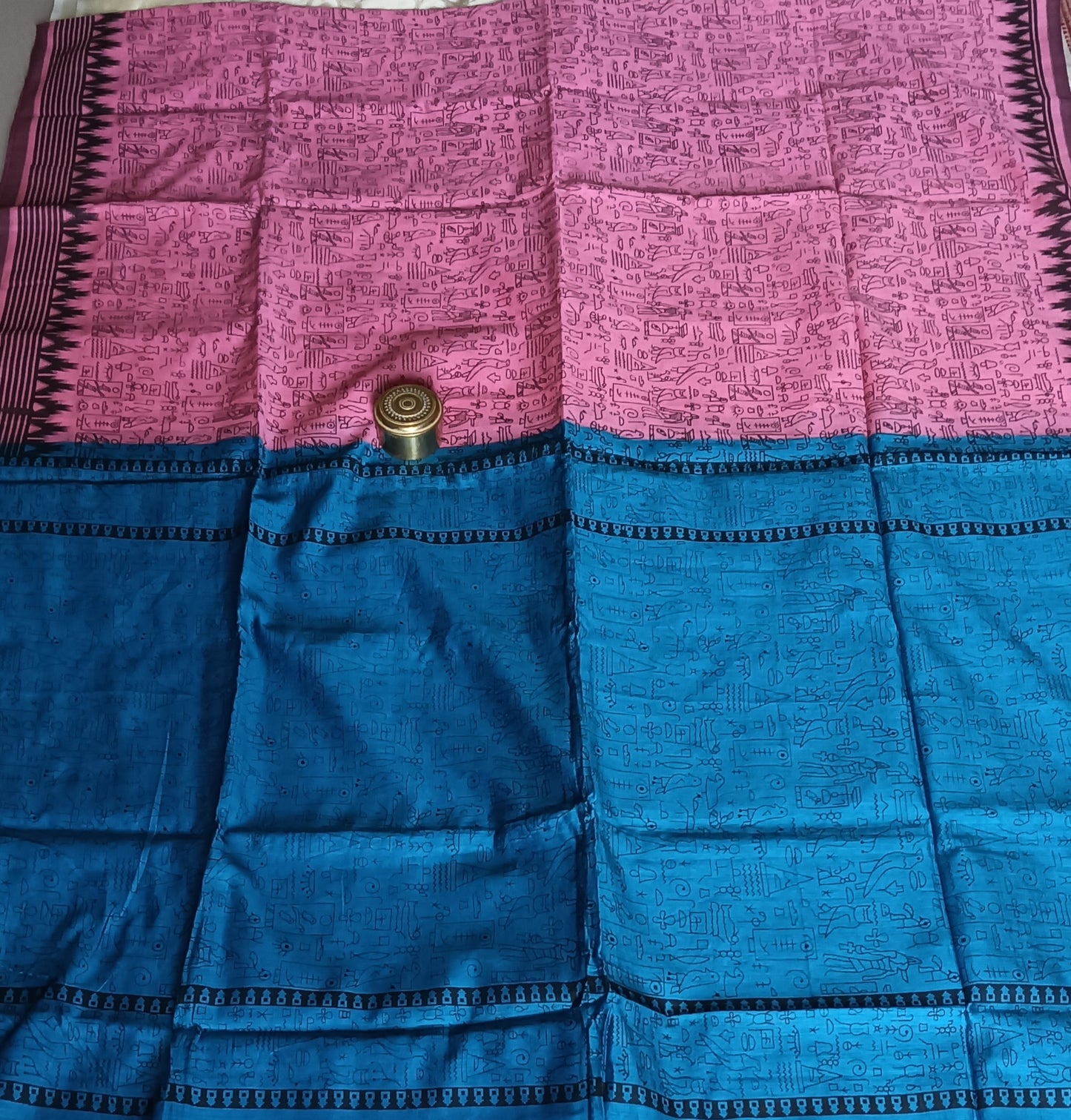 Bengal Handloom Cotton Saree With Contrast Pallu - Light Pink Colour