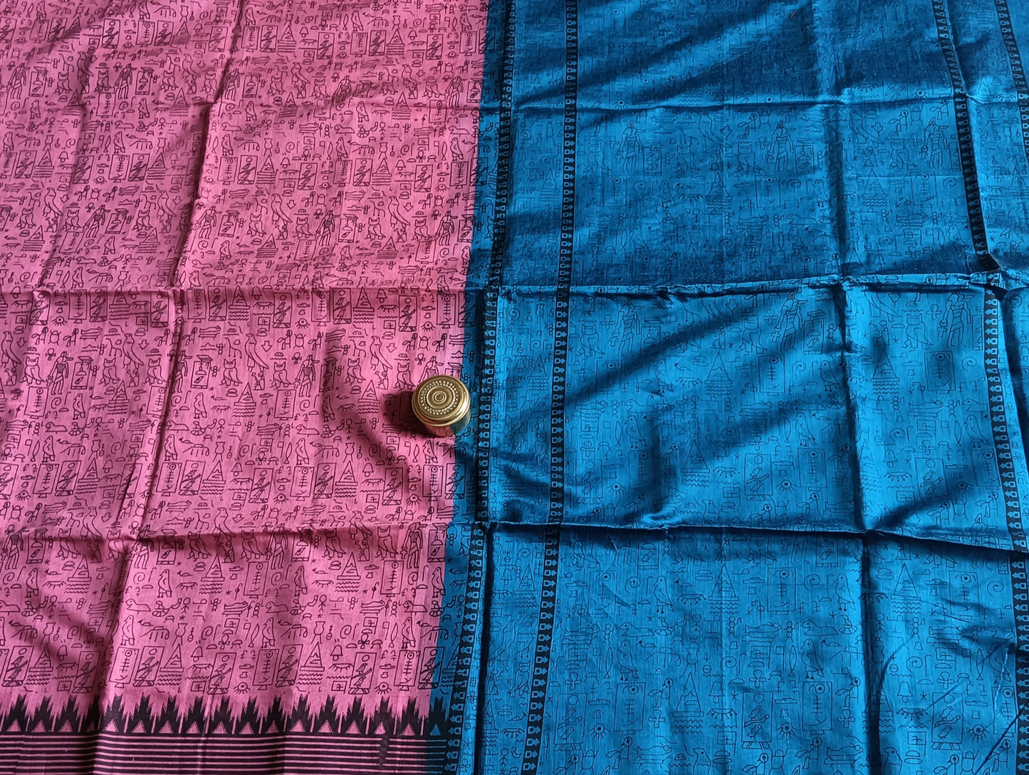 Bengal Handloom Cotton Saree With Contrast Pallu - Light Pink Colour