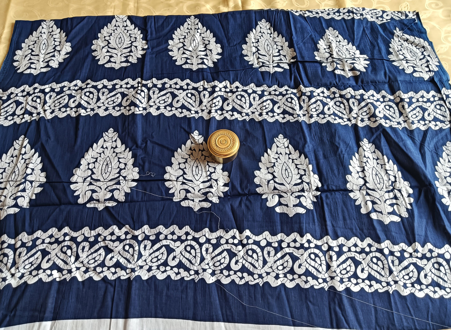 Hand Block Printed Pure Cotton Mulmul Saree