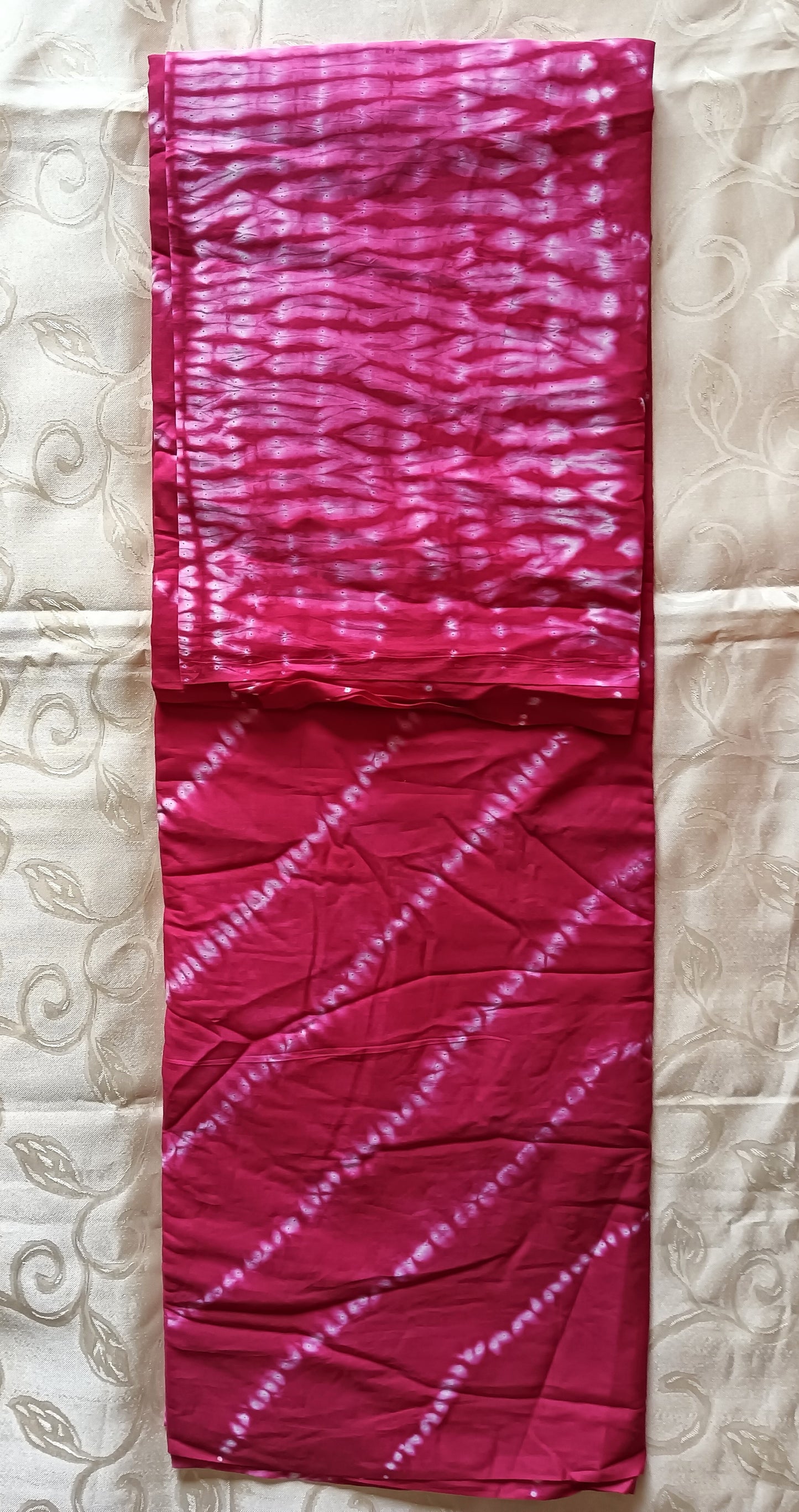 Pure Cotton Mulmul Saree - Pink Colour