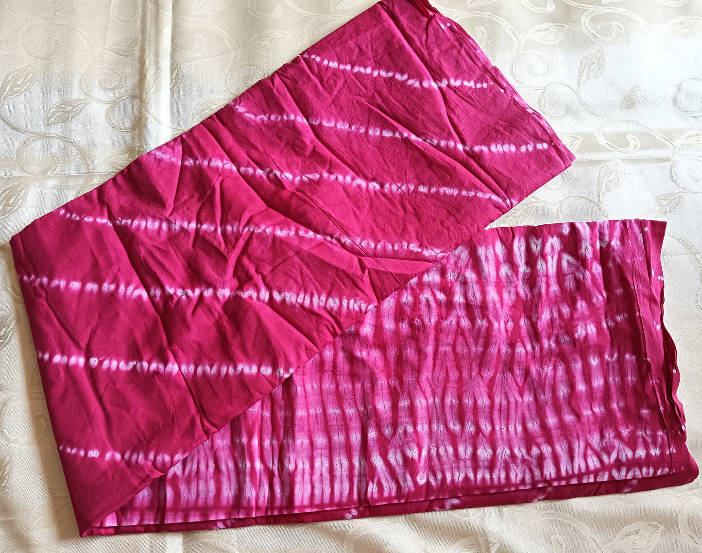 Pure Cotton Mulmul Saree - Pink Colour